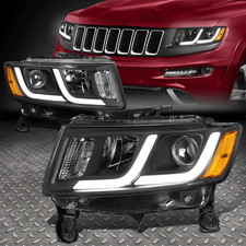 Led Drlfor 14-16 Jeep Grand Cherokee Pair Projector Headlight Lamp Blackamber