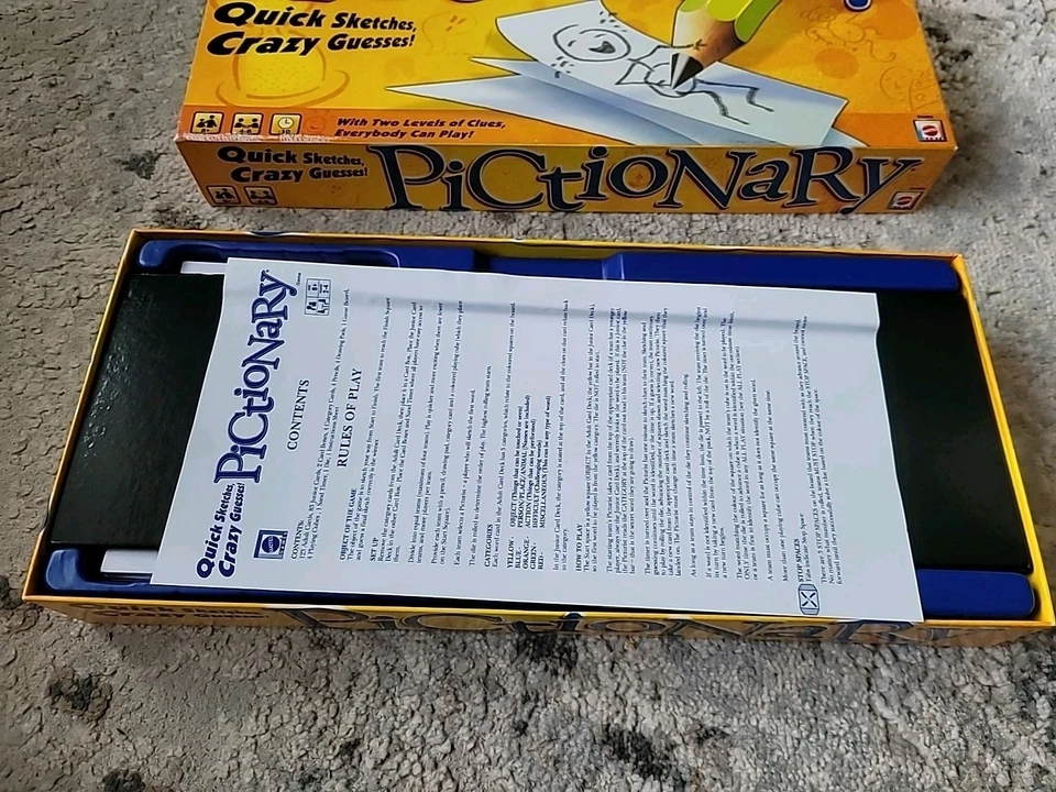 Pictionary Mattel 2010 Board Game Age 8+ New Contents Still Sealed - Image 2 of 4