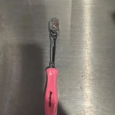 Snap On thlfd72 1/4" drive dual 80 hard grip long handle flex head ratchet pink