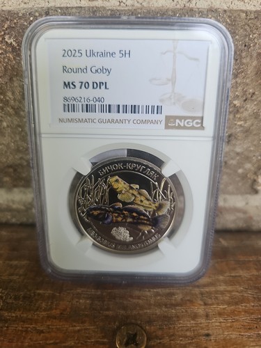 2025 Ukraine 5H Round Goby MS70 DPL Only 70 Of These In A 70 By Ngc!