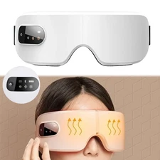 Foldable Eye Massager with Heat and Vibration Compression Rechargeable Bluetooth