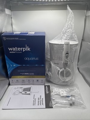 Waterpik Aquarius WP-660C Countertop Water Flosser White 10 Settings 7 Tips