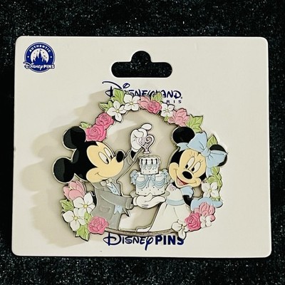 DLP Groom Mickey Bride Minnie Wedding Cake Mr Mrs Happily Ever After Disney Pin