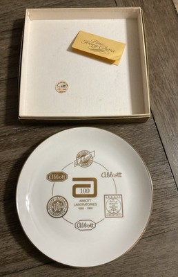 Vintage 1988 Abbott Laboratories  Commemorative Plate 100 Hundred Years Rare !!