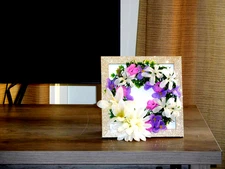 Chic Gift. Reath in the Frame. Home or Office Textured Decor.