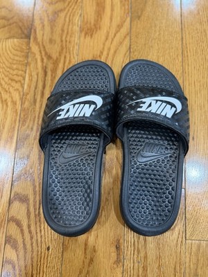 Size 5 US Women s Nike Benassi JDI Black/White  Slides Sandals