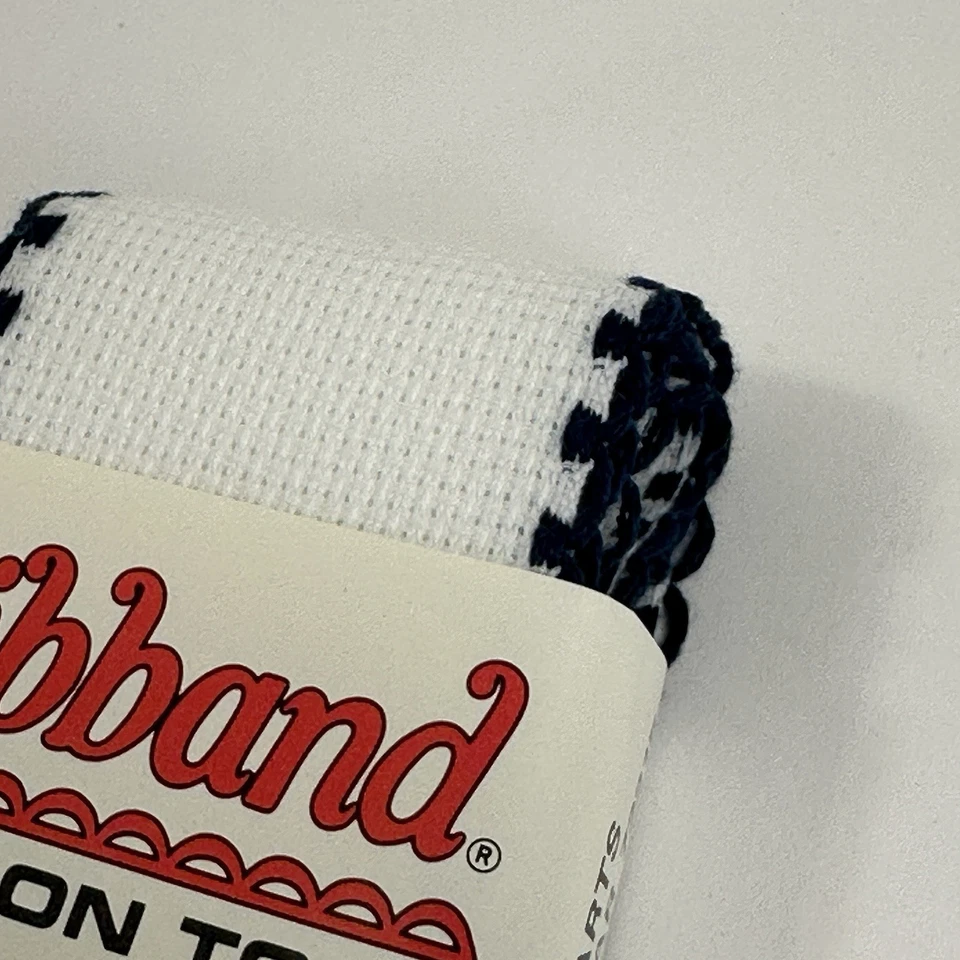 Cinta de arte de ocio cinta a punto de cruz 1 yarda x 2 pulgadas blanco azul marino azul EE. UU. Foto 3 de 4