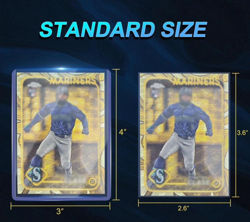 1000 fundas para tarjetas cargadores superiores para tarjetas, protectores de tarjetas de béisbol de 3"X4" Toploader Foto 2 de 4