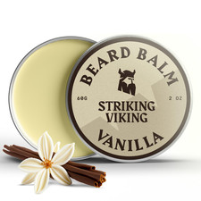 Beard Balm for Men - 2 Oz, Vanilla Scent - Light Hold Moisturizer That Softens 