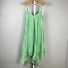Anthropologie HD in Paris Green Dress Womens US 12 Fairycore Handkerchief Hem