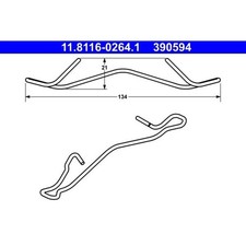 ATE 11.8116-0264.1 Feder Bremssattel für FORD FIAT OPEL MAZDA RENAULT TOYOTA