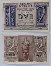 REGNO D'ITALIA 1939 -2 Lire Impero  VITTORIO  EMANUELE III  - qFDS foto