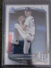 Cooper Flemming Tampa Bay Rays 2025 Bowman Draft Chrome Silver Mojo #BDC-166
