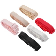 6Pcs Women Non Slip Bra Strap Clips Assorted Color Durable Polyester Buckles