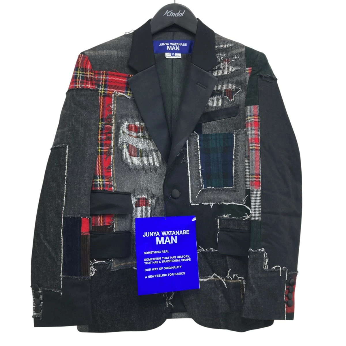 JUNYA WATANABE MAN Patchwork Tailored Jacket Blac… - image 1