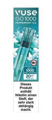 elfbar elfa master akku Vuse GO 1000 (Pen) Peppermint Ice Einweg E-Zigarette 20mg (10 Stück)