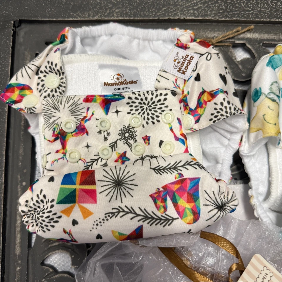 Mama Koala Set of Four Stay-Dry Reusable Cloth Pocket Diapers w/ Liners NEW - Image 2 of 4