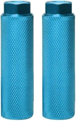Blaue Fahrrad-Pegs Aluminium für BMX Mountainbike rutschfest 2er Set