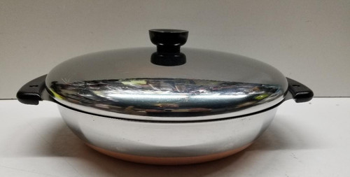 Vintage Revere Ware Micro Fryer Copper Bottom 10 in 88 Skillet Fry Pan W Lid