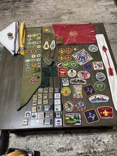 Boy Scouts of America Vintage Memorabilia: Sashes Badges Neckerchiefs