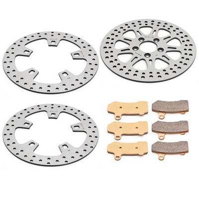 11.8'' Bremsscheiben vorne hinten Beläge für Harley Touring FLHR Road King 15-23