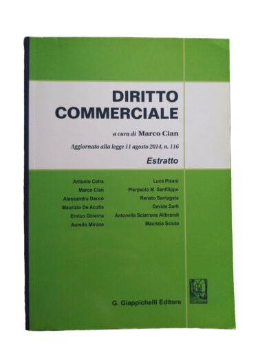 Libro di Diritto Commerciale a cura di Marco Cian, Giappichelli editore - Foto 1 di 2