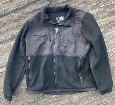 The North Face Fleece Jacket Black Mens L Large Polartec Full Zip
