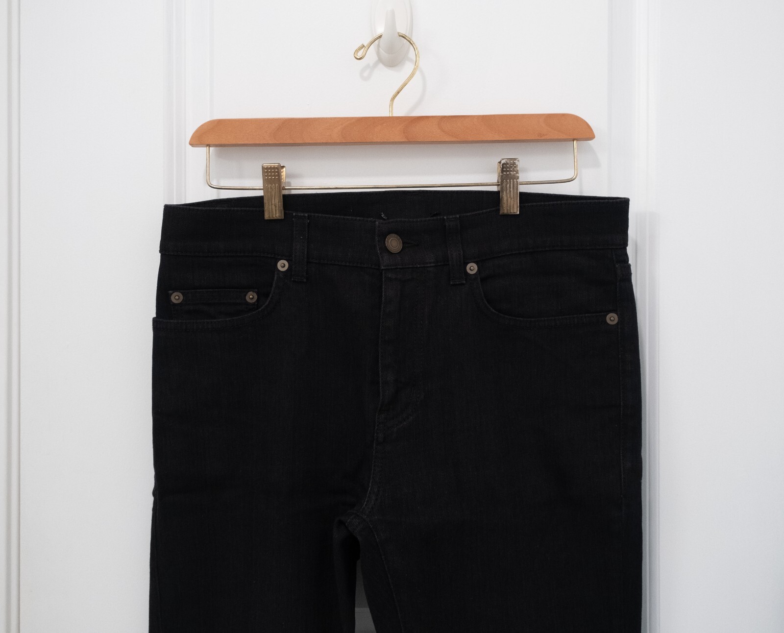 Saint Laurent D10 Mid Rise denim nero taglia 30 uomo