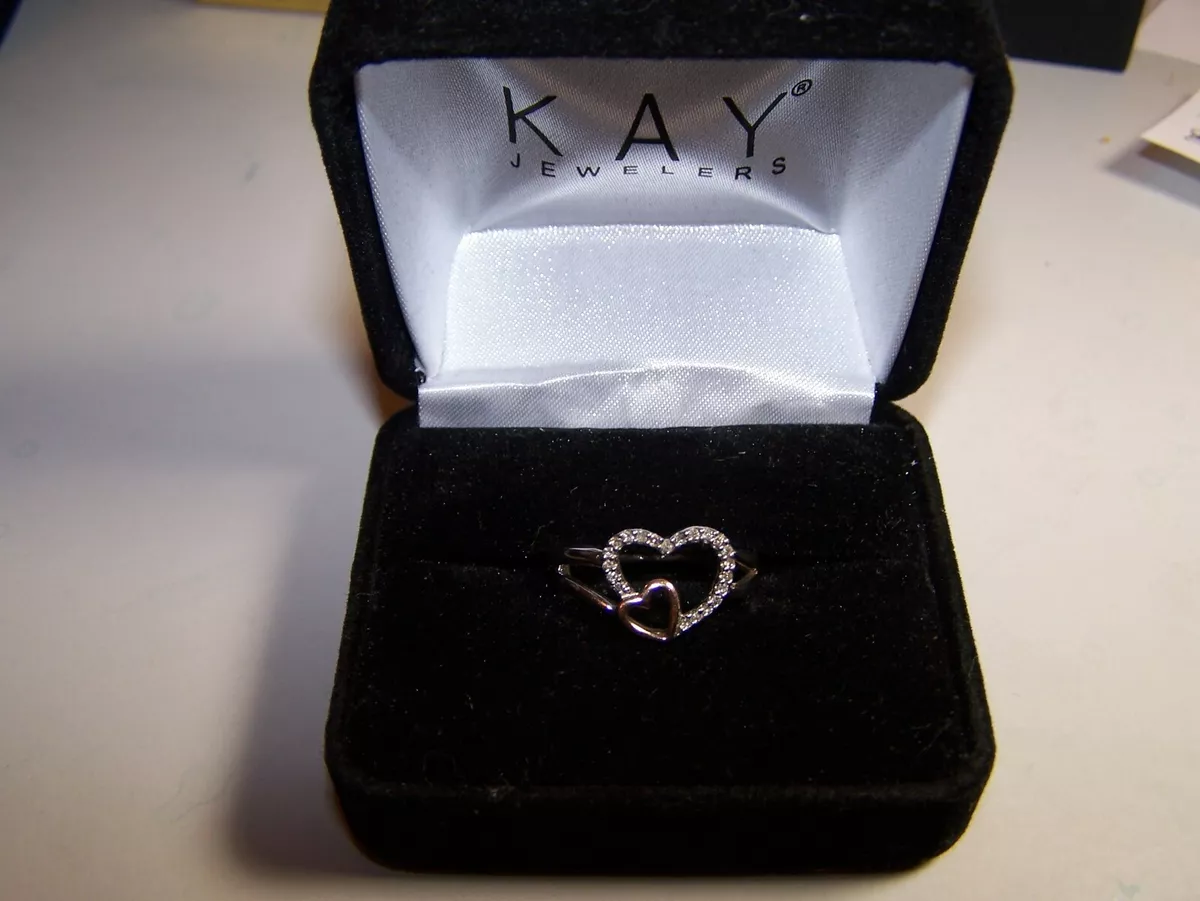 Kay Jewelers Kays 10k Yellow Gold 1/2ct Heart CZ engagement Style Ring |  eBay