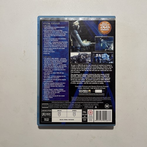 Final Fantasy The Spirits Within (DVD, 2001) 2 disc set Collectors Edition R4 - Picture 2 of 5
