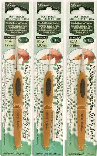 Clover Soft Touch Steel Crochet Hooks - YOU CHOOSE or TAKE ALL!