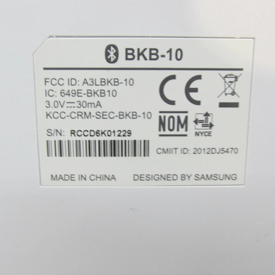 Teclado inalámbrico para tablet Samsung Galaxy Tab 2 blanco BKB-10 A3LBKB-10 Bluetooth Foto 3 de 4