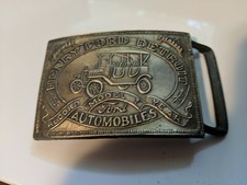 Vintage Henry FORD Detroit Automobiles Solid Brass FAIRCHILD Belt Buckle Rare