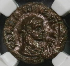 293 NGC Ch VF Galerius Egypt Alexandria Potin Tetradrachm Eirene Rare (21091302C