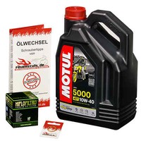 Kawasaki ZZR 600, 02-06, ZX600E, Motul 10W40 ÖL, Hiflo ÖLfilter MotoröLset