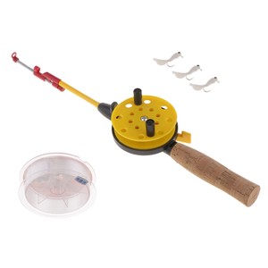 41cm Ice Fishing Rod Mini Pole Winter Fishing Tackle Reel Lure