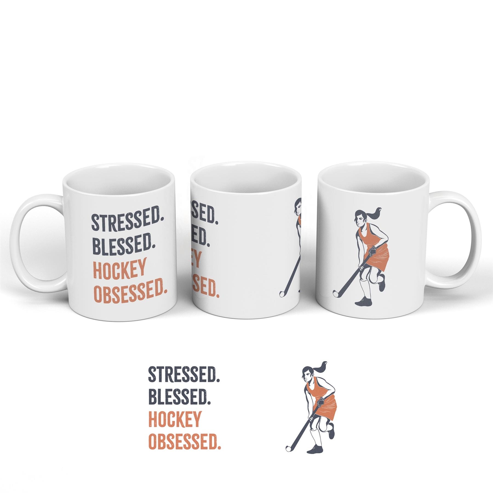 Hockey Obsessed Humorous Hobby Typography Ceramic Classic Mug