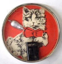 1940's U.S. Zone German CAT & MOUSE pocket mirror Dexterity Puzzle k1