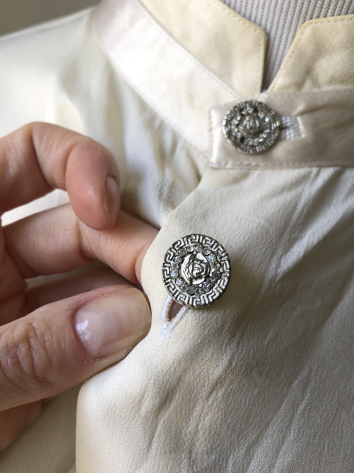 Gianni Versace button down blouse with Medusa but… - image 4