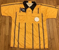 KwikGoal Official Soccer Referee Jersey Men's Size Medium - Gold/Yellow NWT