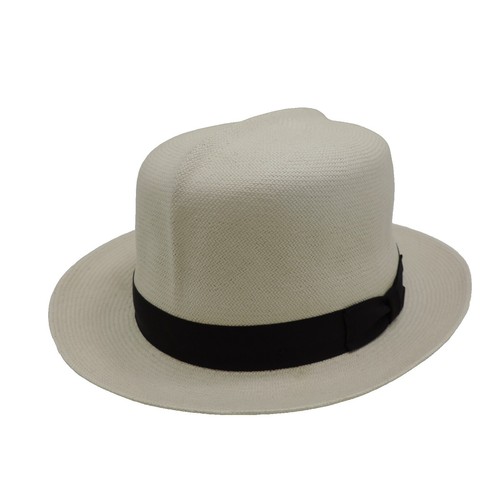 Vintage 60s Pinched Crown Fuzzy Fedora Hat 2 Tone White Rust  display picture 3