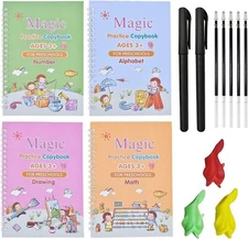 Magic Practice Copybook Number Book Reusable Pen Set Handwriting Gift For Kids