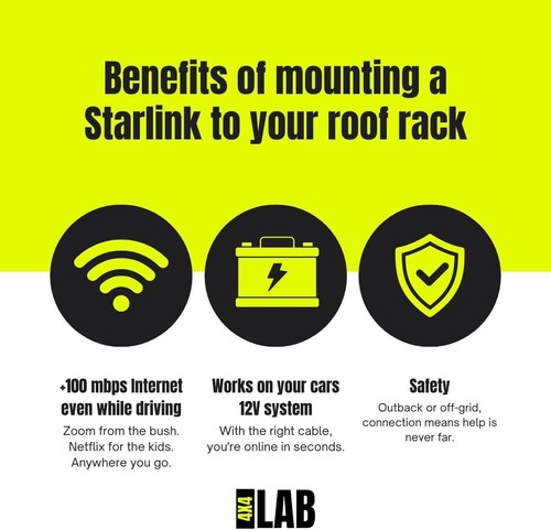 Starlink Mini Flat Roof Rack Mount | 4x4 LAB Australian Made - Picture 6 of 7