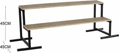 2 Ebenen Stufeneinheit 1,2 m - 1,8 m lang Marktstand Ausstellungsstand 225 mm x 225 mm Stufen  