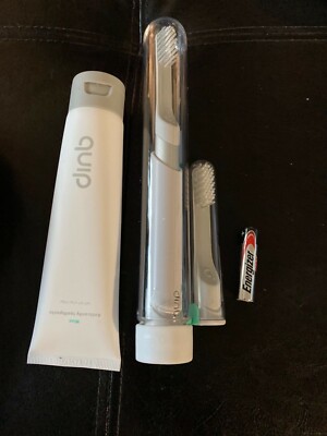 quip tooth brush metal Mint toothpaste 1 replacement head w/battery 
