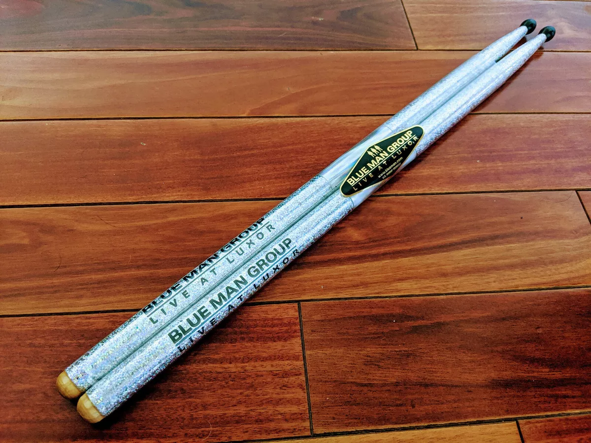 New BLUE MAN GROUP 5B Collectable Drum Sticks Pair Live at Luxor In Las Vegas
