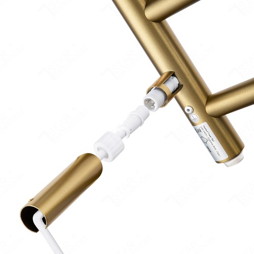 ACA Brushed Yellow Gold Electric Heated Towel Rail Rack Holder Warmer - Picture 31 of 68