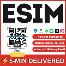 [eSIM] esim 30GB Travel QR Trip E-Sim Card Tarjeta eSIM QR Viaje 🛜FAST DELIVERY