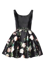 MAC DUGGAL BEADED WAIST FLORAL FIT & FLARE DRESS sz 6