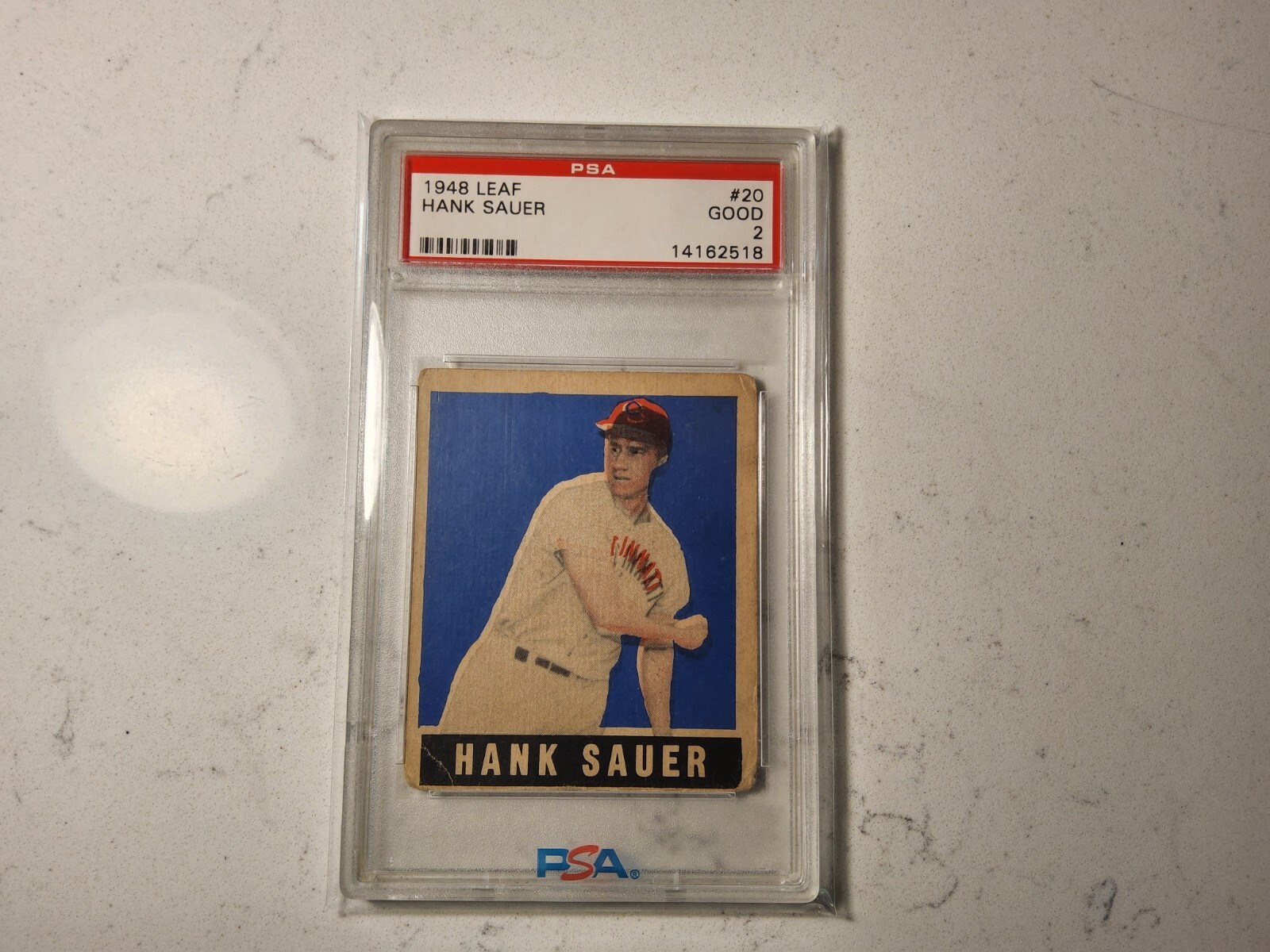 1948 Leaf #20 Hank Sauer PSA 2